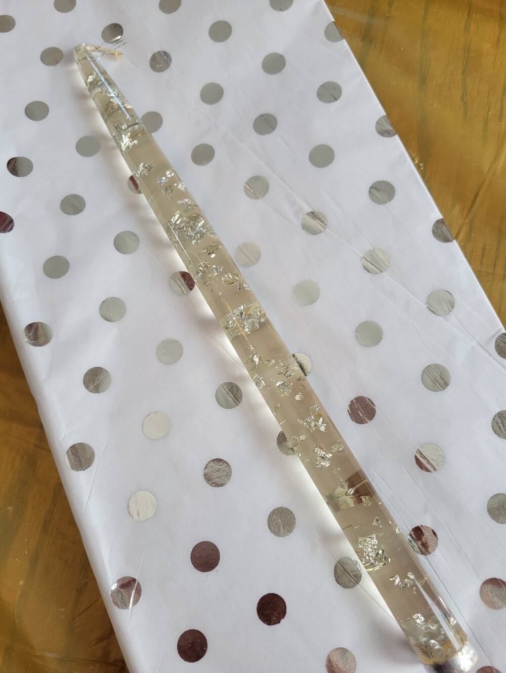 Vintage Lucite Clear Decorative Taper Candle